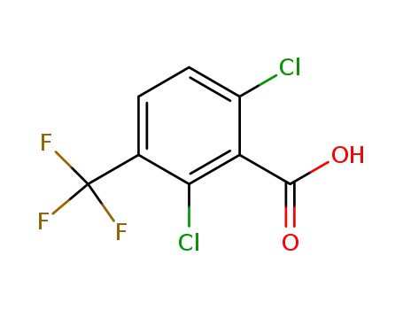 Molecular Structure of 25922-41-2 (2,6-Dichloro-3-(trifluoromethyl)-benzoic acid)