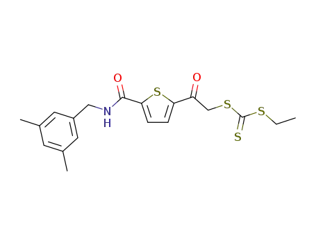 2-[5-(3,5-dimethylbenzylcarbamoyl)thiophen-2-yl]-2-oxoethyl ethyl trithiocarbonate
