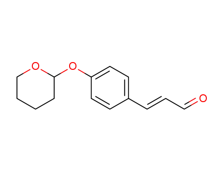 Molecular Structure of 103909-81-5 (2-Propenal, 3-[4-[(tetrahydro-2H-pyran-2-yl)oxy]phenyl]-, (E)-)