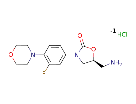 (5S)-(N)-[[(3-fluoro-4-(4-morpholinyl)phenyl)-2-oxo-5-oxazolidinyl]methyl]amine hydrochloride