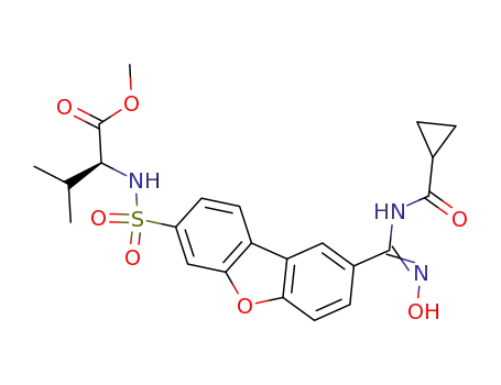 (S)-methyl 2-(8-(N-(cyclopropanecarbonyl)-N'-hydroxycarbamimidoyl)dibenzo[b,d]furan-3-sulfonamido)-3-methylbutanoate
