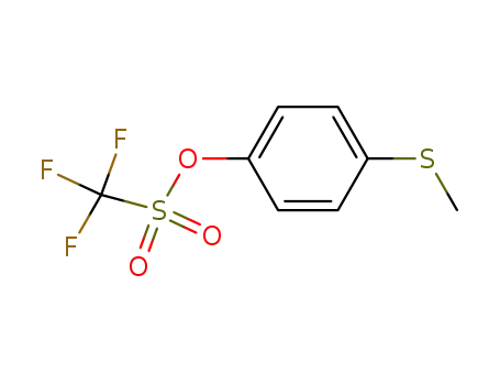 Molecular Structure of 57728-76-4 (Methanesulfonic acid, trifluoro-, 4-(methylthio)phenyl ester)