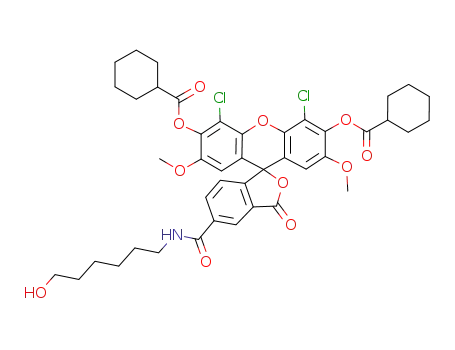 3',6'-bis(cyclohexylcarbonyloxy)-4',5'-dichloro-2',7'-dimethoxy-5-(6-hydroxyhexylaminocarbonyl)-3-oxospiro[isobenzofuran-1(3H),9'-[9H]xanthene]