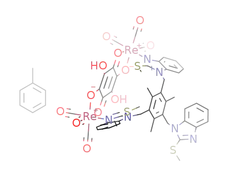 [Re2(CO)6(1,3,5-tri(2-(methylthio)benzimidazol-1-ylmethyl)-2,4,6-trimethylbenzene)(tetrahydroxy-1,4-quinone)]*toluene