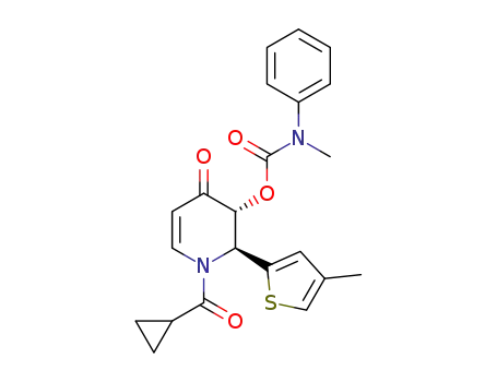 (2SR,3RS)-1-(cyclopropanecarbonyl)-2-(4-methylthiophen-2-yl)-4-oxo-1,2,3,4-tetrahydropyridin-3-yl methyl(phenyl)-carbamate