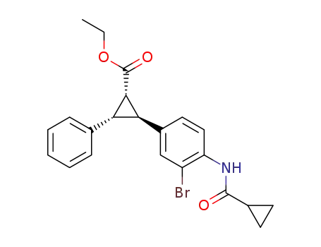 (1RS,2RS,3RS)-ethyl 2-(3-bromo-4-(cyclopropanecarboxamido)phenyl)-3-phenylcyclopropanecarboxylate