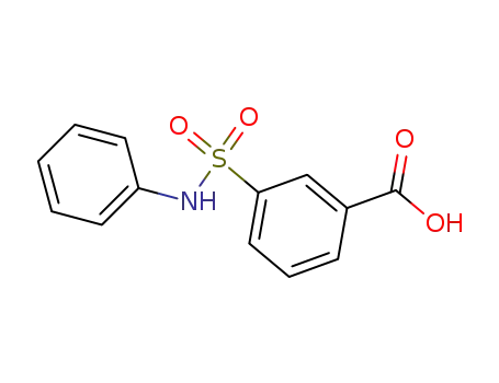 Molecular Structure of 1576-45-0 (Benzoic acid, 3-[(phenylamino)sulfonyl]-)
