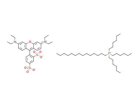 N-[6-(diethylamino)-9-(2,4-disulfophenyl)-3H-xanthen-3-ylidene]-N-ethyl-ethanaminium hydroxide inner salt trihexyltetradecylphosphonium salt