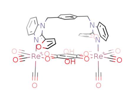 [(CO)3Re(μ-THBQ)(μ-(1,4-bis(2-(2-furan-yl)benzimidazol-1-ylmethyl)benzene))Re(CO)3]
