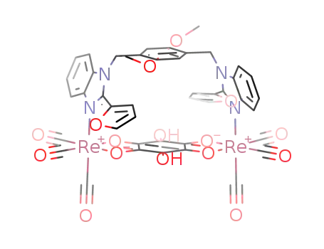 [(CO)3Re(μ-THBQ)(μ-(1,4-bis(2-(2-furan-yl)benzimidazol-1-ylmethyl)-2,5-dimethoxybenzene))Re(CO)3]