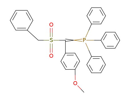Molecular Structure of 51848-93-2 (Phosphorane,
[(4-methoxyphenyl)[(phenylmethyl)sulfonyl]methylene]triphenyl-)