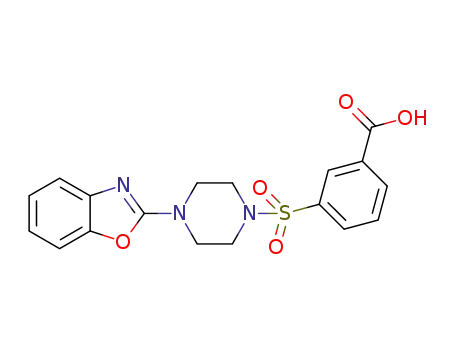 3-(4-benzoxazol-2-yl-piperazin-1-sulfonyl)benzoic acid