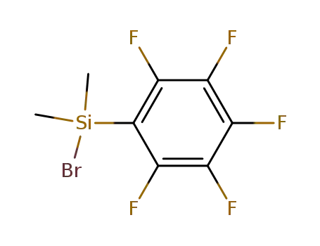 Molecular Structure of 23761-73-1 (Dimethyl(pentafluorophenyl)silyl bromide)