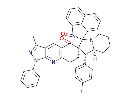 3''-methyl-1''-phenyl-1'-(p-tolyl)-1',5',6',7',7'',8',8a',8''-octahydro-2H-dispiro[acenaphthylene-1,3'-indolizine-2',6''-pyrazolo[3,4-b]quinoline]-2,5''(1''H)-dione