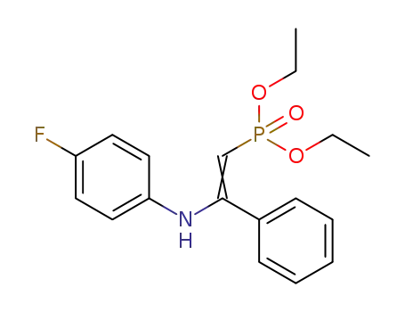 diethyl 2-(4-fluorophenylamino)-2-phenylvinylphosphonate