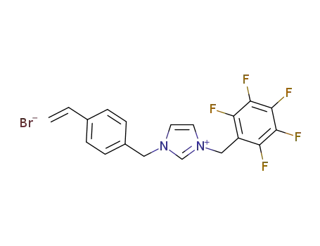 1-(4-ethenylbenzyl)-3-(pentafluorobenzyl)-1H-imidazol-3-ium bromide