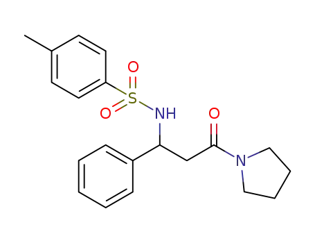 4-methyl-N-(3-oxo-1-phenyl-3-(pyrrolidin-1-yl)propyl)benzenesulfonamide