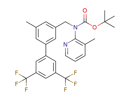 tert-butyl ((5-methyl-3',5'-bis(trifluoromethyl)-[1,1'-biphenyl]-3-yl)methyl)(3-methylpyridin-2-yl)carbamate