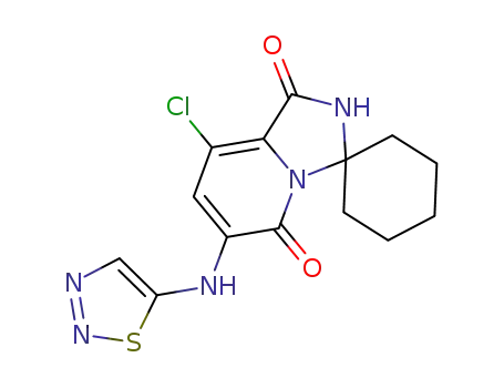 6'-((1,2,3-thiadiazol-5-yl)amino)-8'-chloro-2'H-spiro[cyclohexane-1,3'-imidazo[1,5-a]pyridine]-1',5'-dione