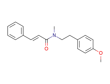 Molecular Structure of 539-18-4 (2-Propenamide,N-[2-(4-methoxyphenyl)ethyl]- N-methyl-3-phenyl-,(2E)- )