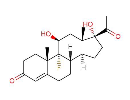 Pregn-4-ene-3,20-dione,9-fluoro-11,17-dihydroxy-, (11b)-