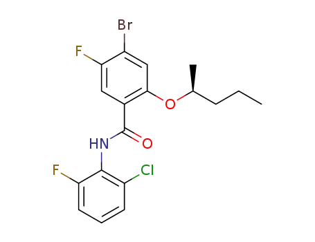 4-bromo-N-(2-chloro-6-fluorophenyl)-5-fluoro-2-[(2S)-pentan-2-yloxy]benzamide