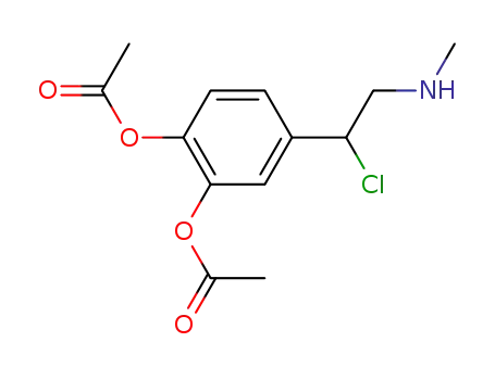1,2-diacetoxy-4-(1-chloro-2-methylamino-ethyl)-benzene