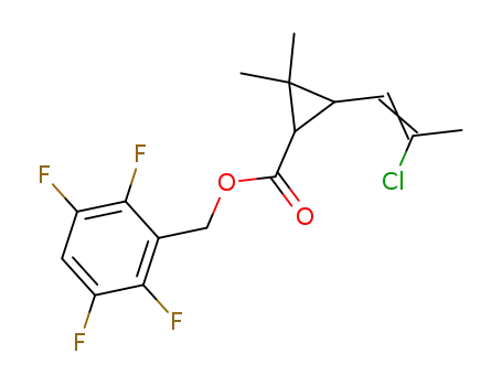 trans-2,3,5,6-tetrafluorobenzyl 2,2-dimethyl-3-(2-chloropropenyl)cyclopropanecarboxylate