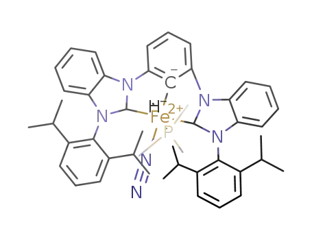 (bis(diisopropylphenylbenzimidazol-2-ylidene)phenyl)Fe(II)H(PMe3)(N2)