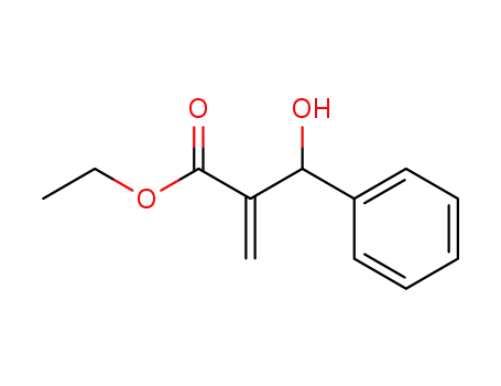 Molecular Structure of 37442-45-8 (Benzenepropanoic acid, b-hydroxy-a-methylene-, ethyl ester)