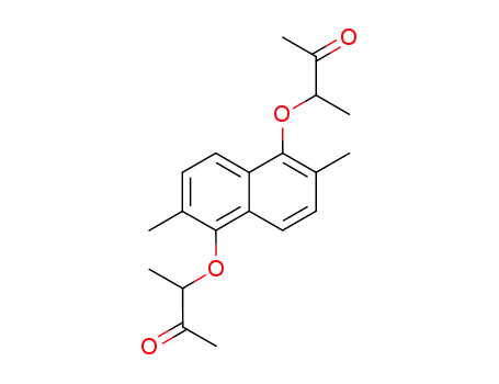 Molecular Structure of 137517-20-5 (2-Butanone, 3,3'-[(2,6-dimethyl-1,5-naphthalenediyl)bis(oxy)]bis-)