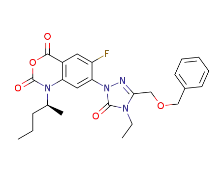 (S)-7-(3-((benzyloxy)methyl)-4-ethyl-5-oxo-4,5-dihydro-1H-1,2,4-triazol-1-yl)-6-fluoro-1-(pentan-2-yl)-1H-benzo[d][1,3]oxazine-2,4-dione
