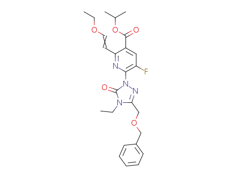 isopropyl 6-(3-((benzyloxy)methyl)-4-ethyl-5-oxo-4,5-dihydro-1H-1,2,4-triazol-1-yl)-2-(2-ethoxyvinyl)-5-fluoronicotinate