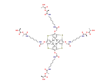 5,11,17,23-tetra-tert-butyl-25,26,27,28-tetrakis[N-(6′-(2-((2-hydroxypropanoyl)oxy)propanamido)hexyl)carbamoylmethoxy]-2,8,14,20-tetrathiacalix[4]arene