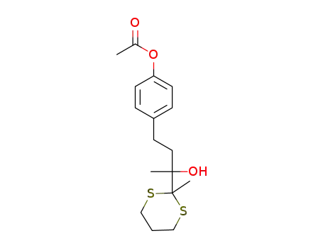 4-(3-hydroxy-3-(2-methyl-1,3-dithian-2-yl)butyl)phenyl acetate