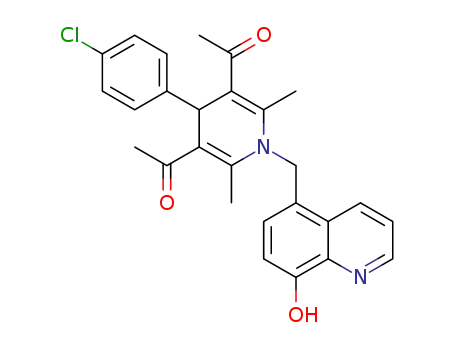 1,1'-(4-(4-chlorophenyl)-1-((8-hydroxyquinolin-5-yl)methyl)-2,6-dimethyl-1,4-dihydropyridine-3,5-diyl)diethanone