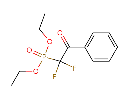 Molecular Structure of 83567-95-7 (Phosphonic acid, (1,1-difluoro-2-oxo-2-phenylethyl)-, diethyl ester)