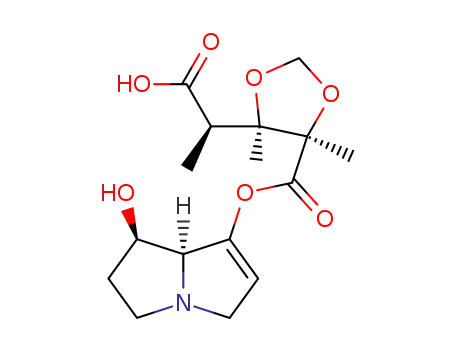 (4R,5R)-5-((R)-1-Carboxy-ethyl)-4,5-dimethyl-[1,3]dioxolane-4-carboxylic acid (7R,7aS)-7-hydroxy-5,6,7,7a-tetrahydro-3H-pyrrolizin-1-yl ester