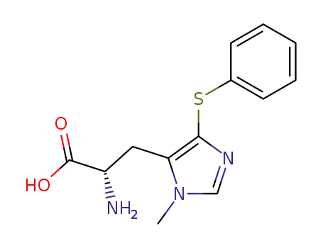 Molecular Structure of 141524-71-2 (L-Histidine, 3-methyl-5-(phenylthio)-)