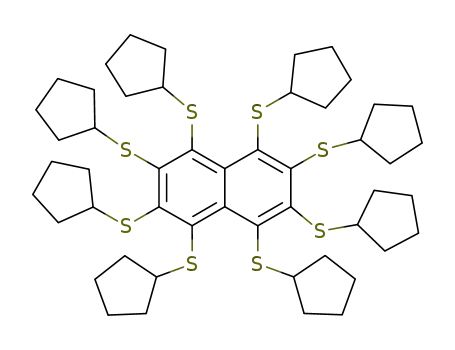 Molecular Structure of 139223-57-7 (Naphthalene, octakis(cyclopentylthio)-)