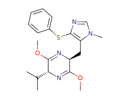 (2R-trans)-2,5-dihydro-3,6-dimethoxy-2-(1-methylethyl)-5-<<1-methyl-4-(phenylthio)-1H-imidazol-5-yl>methyl>pyrazine