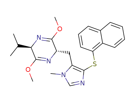 (2R-trans)-2,5-dihydro-3,6-dimethoxy-2-(1-methylethyl)-5-<<1-methyl-4-(1-naphthalenylthio)-1H-imidazol-5-yl>methyl>pyrazine