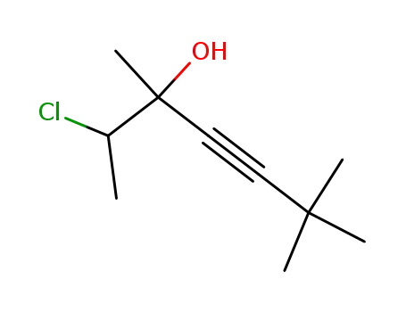 2-chloro-3,6,6-trimethyl 4-heptyn 3-ol