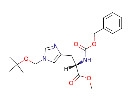 Molecular Structure of 99523-92-9 (L-Histidine,
1-[(1,1-dimethylethoxy)methyl]-N-[(phenylmethoxy)carbonyl]-, methyl
ester)