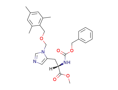 N(α)-benzyloxycarbonyl-N(ϖ)-(2,4,6-trimethylbenzyloxy)methyl-L-histidine methyl ester