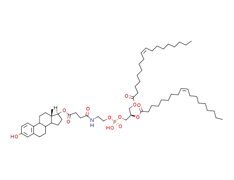 (Z)-Octadec-9-enoic acid (R)-2-(hydroxy-{2-[3-((13S,17S)-3-hydroxy-13-methyl-7,8,9,11,12,13,14,15,16,17-decahydro-6H-cyclopenta[a]phenanthren-17-yloxycarbonyl)-propionylamino]-ethoxy}-phosphoryloxy)-1-((Z)-octadec-9-enoyloxymethyl)-ethyl ester