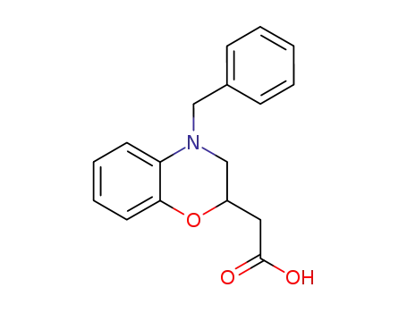 Molecular Structure of 77434-57-2 (2H-1,4-Benzoxazine-2-acetic acid, 3,4-dihydro-4-(phenylmethyl)-)