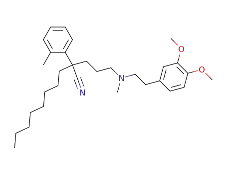 2-(3-{[2-(3,4-Dimethoxy-phenyl)-ethyl]-methyl-amino}-propyl)-2-o-tolyl-decanenitrile