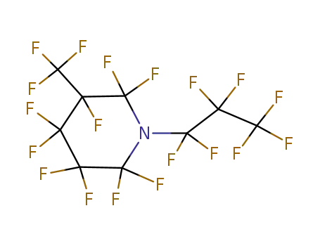 Molecular Structure of 96009-90-4 (Piperidine,
2,2,3,3,4,4,5,6,6-nonafluoro-1-(heptafluoropropyl)-5-(trifluoromethyl)-)