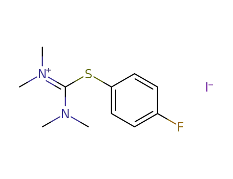 [Dimethylamino-(4-fluoro-phenylsulfanyl)-methylene]-dimethyl-ammonium; iodide